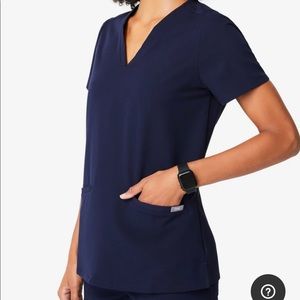 Figs navy Casma scrub top